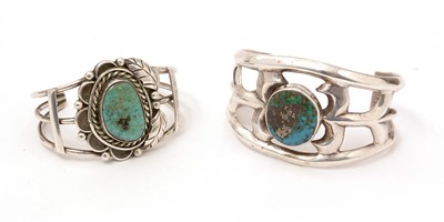 Lot 895 - Two Native American Old Pawn silver bangles