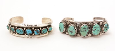 Lot 896 - Two Native American Old Pawn silver bangles