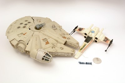 Lot 1107 - Star Wars Kenner Millennium Falcon and X-Wing fighter.