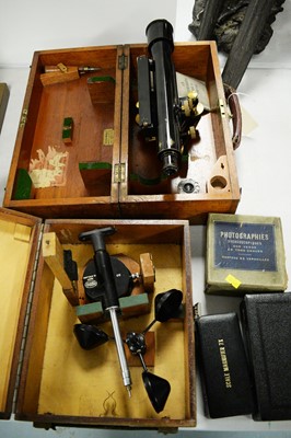 Lot 445 - Surveyor's level and other tools, etc.