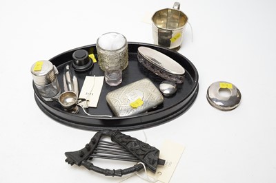 Lot 287 - A selection of silver and plated wares.
