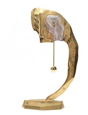 Lot 440A - David Marshall, Dispenos, Spain: a brass and aluminium brutalist clock