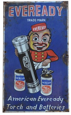 Lot 719 - Eveready enamel advertising sign