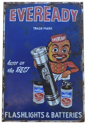 Lot 721 - Eveready enamel advertising sign