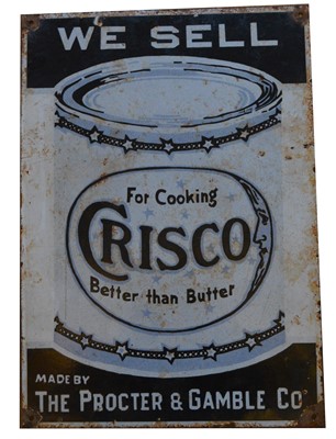 Lot 726 - Crisco enamel advertising sign
