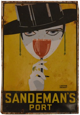 Lot 732 - Sandeman's Port enamel advertising sign