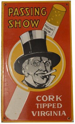 Lot 736 - Passing Show enamel advertising sign