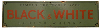 Lot 764 - Black & White enamel advertising sign