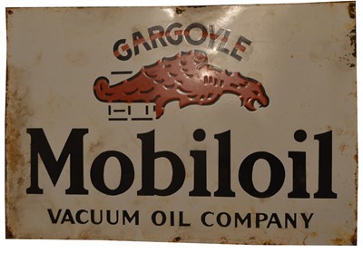 Lot 772 - Mobiloil enamel advertising sign