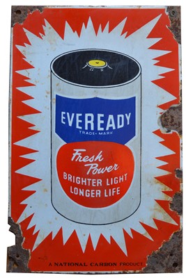 Lot 785 - Eveready enamel advertising sign
