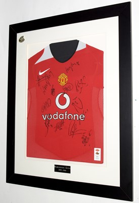 Lot 756 - Manchester United: a 2005/06 season signed replica shirt