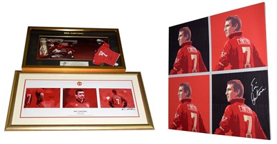 Lot 1170 - Eric Cantona, Manchester United: three signed pictures