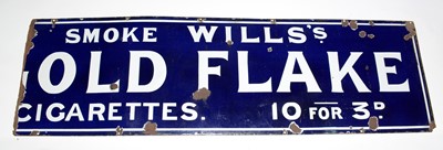 Lot 712 - Will's Gold Flake enamel advertising sign