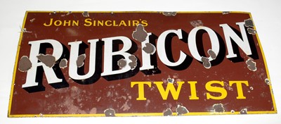 Lot 714 - John Sinclair's enamel advertising sign
