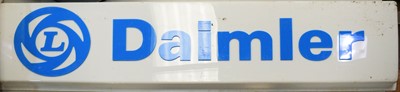 Lot 818 - Daimler white and blue advertising sign.
