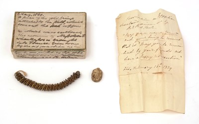 Lot 875 - Napoleon's Coffin piece and Egyptian seal.