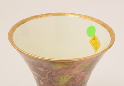 Lot 773 - Pair of Royal Worcester fruit-painted vases