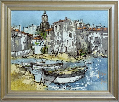 Lot 634 - Bernard Dufour - Continental Harbour Scene | multi-process print