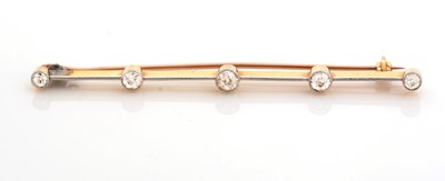 Lot 511 - A Victorian diamond bar brooch