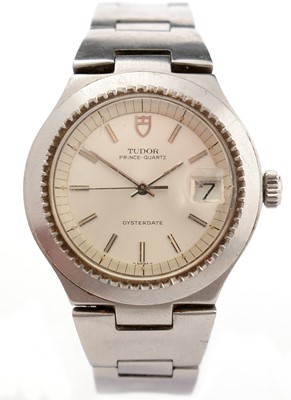 Lot 386 - Tudor Prince-Quartz Oysterdate: a steel cased wristwatch
