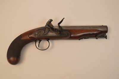 Lot 1022 - An early 19th Century flintlock pistol, by William Hole