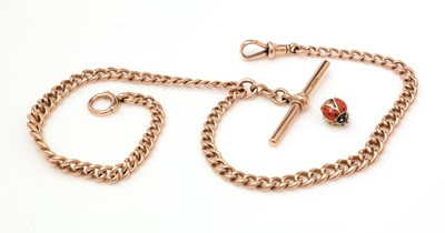 Lot 150 - A 9ct yellow gold albert chain