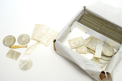 Lot 734 - Mother of pearl gaming counters