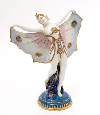 Lot 805 - Sitzendorf Art Nouveau figure of a dancer