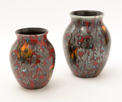 Lot 429 - Two Poole Magma pattern Vases.