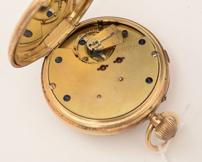 Lot 395 - An Edwardian 18ct yellow gold cased pocket watch