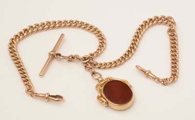 Lot 71 - A 9ct yellow gold albert chain
