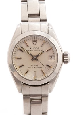 Lot 398 - Tudor Princess Oysterdate: a steel-cased lady' wristwatch