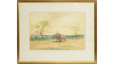 Lot 875 - John Atkinson - Luminous Agricultural Vista | watercolour