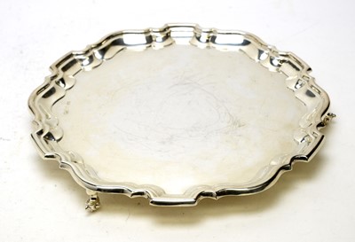 Lot 528 - An Elizabeth II silver salver, by Edward Viners