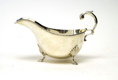 Lot 529 - An Edwardian silver sauce boat, by Mappin & Webb