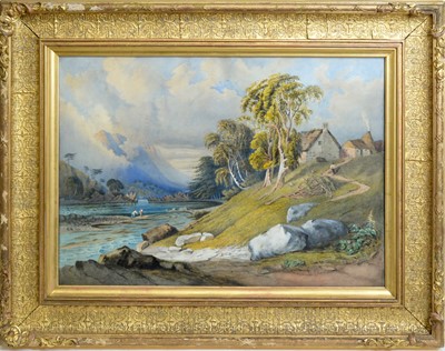 Lot 869 - Elizabeth Fountaine - Scene on the River Garry, Perthshire | watercolour