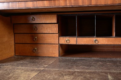 Lot 1299 - A large and impressive George III mahogany breakfront secretaire bookcase
