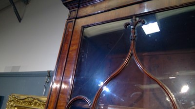Lot 1299 - A large and impressive George III mahogany breakfront secretaire bookcase