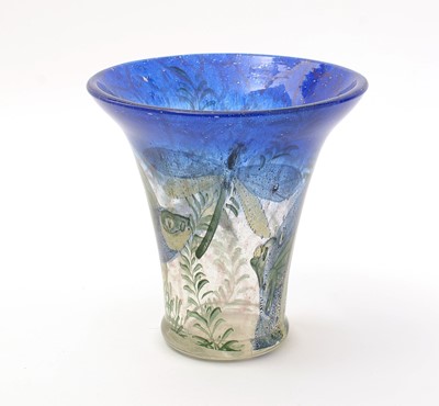 Lot 445 - Art glass fish vase