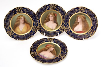 Lot 800 - Four Vienna style plates