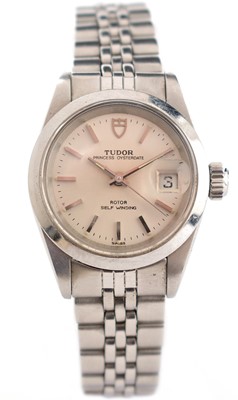Lot 351 - Tudor Princess Oysterdate Rotor self-winding: a steel cased wristwatch