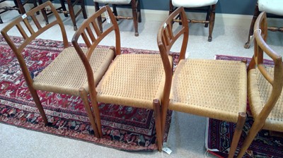Lot 1069 - Niels Otto Moller for J L Moller: six model 79 dining chairs
