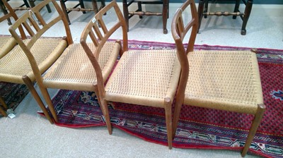 Lot 1069 - Niels Otto Moller for J L Moller: six model 79 dining chairs