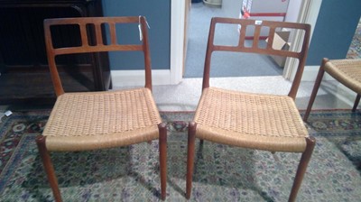 Lot 1069 - Niels Otto Moller for J L Moller: six model 79 dining chairs