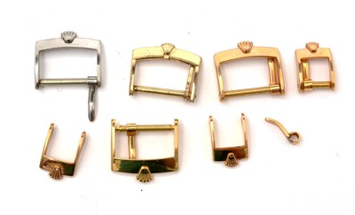 Lot 112 - Seven Rolex buckles