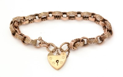 Lot 63 - A Victorian yellow metal bracelet