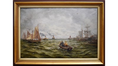 Lot 953 - Bernard Benedict Hemy - South Shields with The Groyne in the Distance | oil