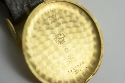 Lot 433 - International Watch Co (IWC): an 18ct yellow gold-cased wristwatch