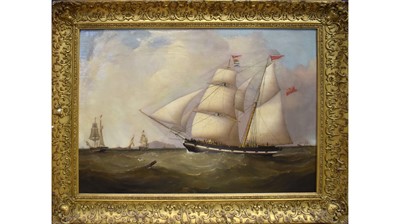 Lot 960 - Samuel Walters - The Liverpool Schooner Betsey Hall in Two Positions | oil