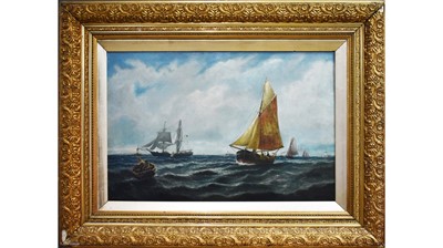 Lot 962 - Bernard Benedict Hemy - Fishing off the Coast | oil